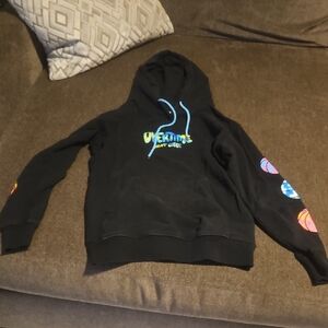Overtime Black Hoodie with Colorful Graphics